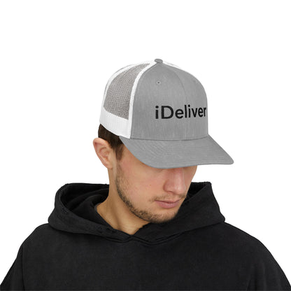 Copy of The iDeliver Stylish Snapback Trucker Cap for Delivery Enthusiasts, Adjustable Cap, Outdoor Cap, Casual Accessory, Gift for Delivery Drivers