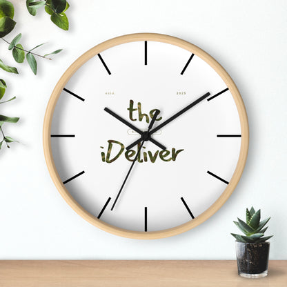iDeliver™ Stylish Wall Clock with iDeliver Design | Modern Home Decor, Gift for Housewarming, Minimalist Clock, Unique Wall Art, Timepiece