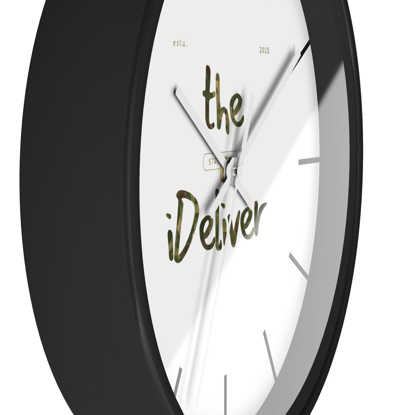 iDeliver™ Stylish Wall Clock with iDeliver Design | Modern Home Decor, Gift for Housewarming, Minimalist Clock, Unique Wall Art, Timepiece