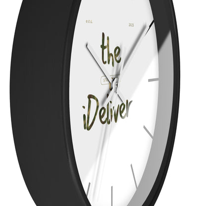 iDeliver™ Stylish Wall Clock with iDeliver Design | Modern Home Decor, Gift for Housewarming, Minimalist Clock, Unique Wall Art, Timepiece