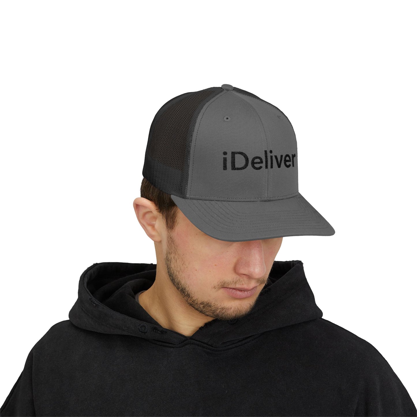 Copy of The iDeliver Stylish Snapback Trucker Cap for Delivery Enthusiasts, Adjustable Cap, Outdoor Cap, Casual Accessory, Gift for Delivery Drivers