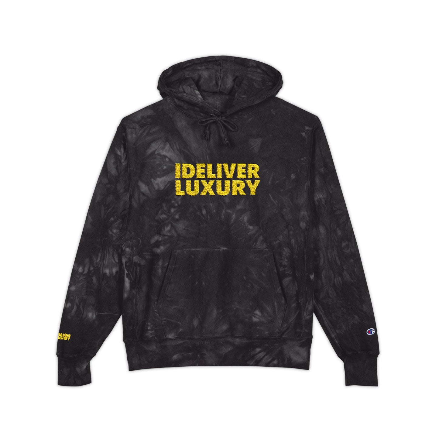 iDeliver Tie-Dye Hoodie with 'Ideal Luxury' Embroidery, Cozy Streetwear, Trendy Gift for Him/Her, Perfect for Casual Outings or Relaxation