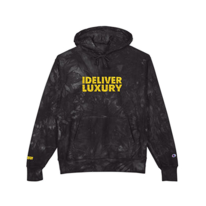 iDeliver Tie-Dye Hoodie with 'Ideal Luxury' Embroidery, Cozy Streetwear, Trendy Gift for Him/Her, Perfect for Casual Outings or Relaxation
