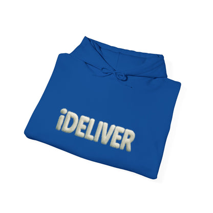 Stylish iDeliver ™ Hooded Sweatshirt with Unique iDELIVER Design – Perfect for Casual Outings, Gifts, or Everyday Comfort