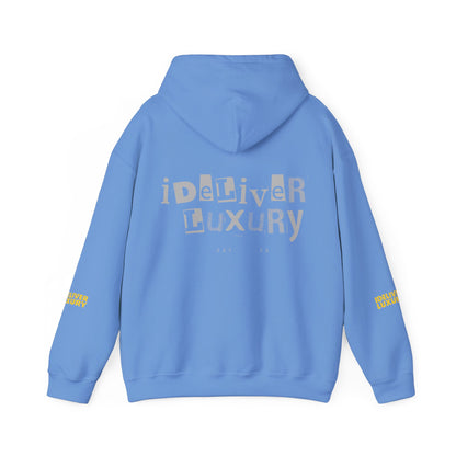Stylish iDeliver ™ Hooded Sweatshirt with Unique iDELIVER Design – Perfect for Casual Outings, Gifts, or Everyday Comfort