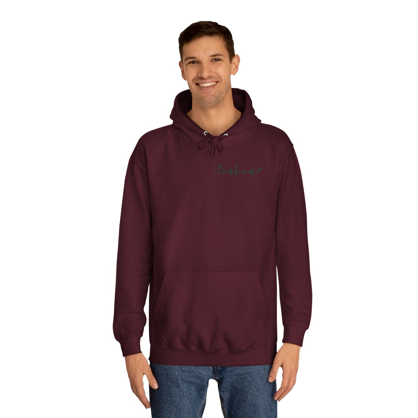 Unisex iDeliver Streetwear, College Hoodie - iDeliver, Cozy College Apparel, Student Gift Idea, Casual Streetwear, Perfect for Study Sessions
