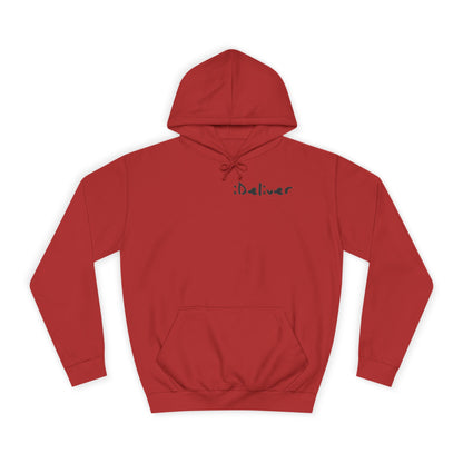 Unisex iDeliver Streetwear, College Hoodie - iDeliver, Cozy College Apparel, Student Gift Idea, Casual Streetwear, Perfect for Study Sessions