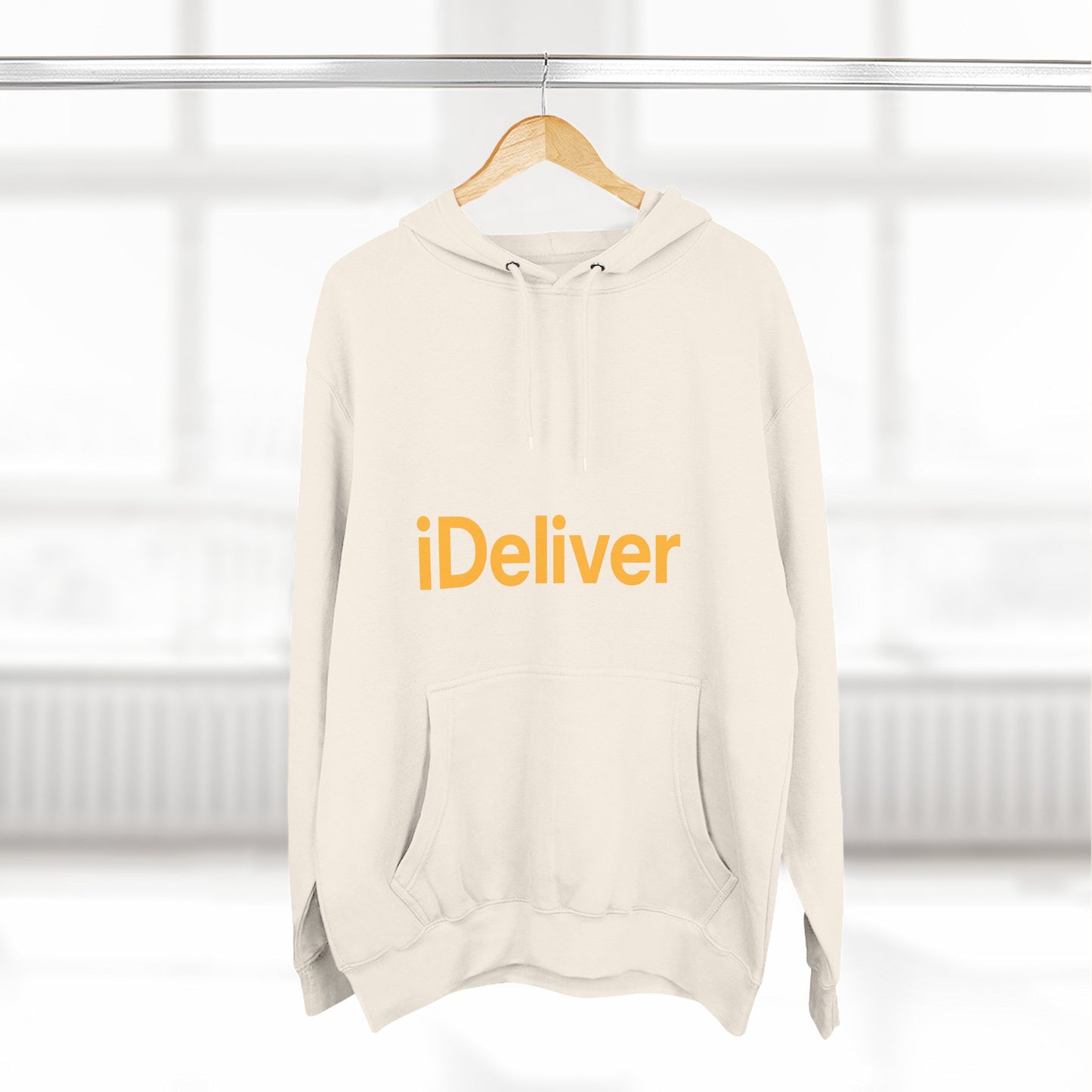 iDeliver Three-Panel Fleece Hoodie, Cozy Sweatshirt for Delivery Lovers, Gift for Birthdays, Holidays, Casual Wear, Streetwear Style