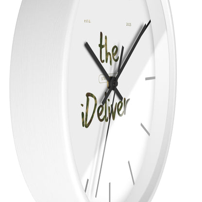 iDeliver™ Stylish Wall Clock with iDeliver Design | Modern Home Decor, Gift for Housewarming, Minimalist Clock, Unique Wall Art, Timepiece