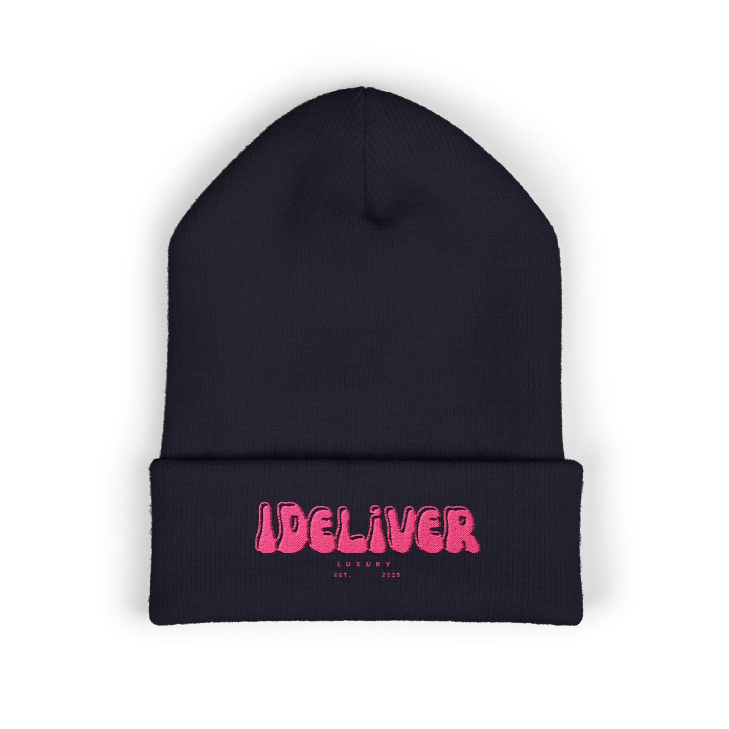 Copy of Embroidered iDeliver Custom Classic Cuffed Beanie - Cozy Winter Hat, Gift for Him/Her, Fashion Accessory, Casual Style, Customizable Cap