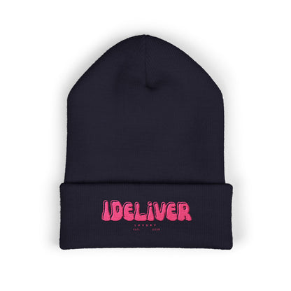 Copy of Embroidered iDeliver Custom Classic Cuffed Beanie - Cozy Winter Hat, Gift for Him/Her, Fashion Accessory, Casual Style, Customizable Cap