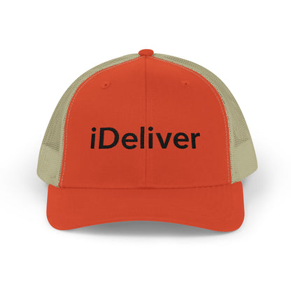Copy of The iDeliver Stylish Snapback Trucker Cap for Delivery Enthusiasts, Adjustable Cap, Outdoor Cap, Casual Accessory, Gift for Delivery Drivers