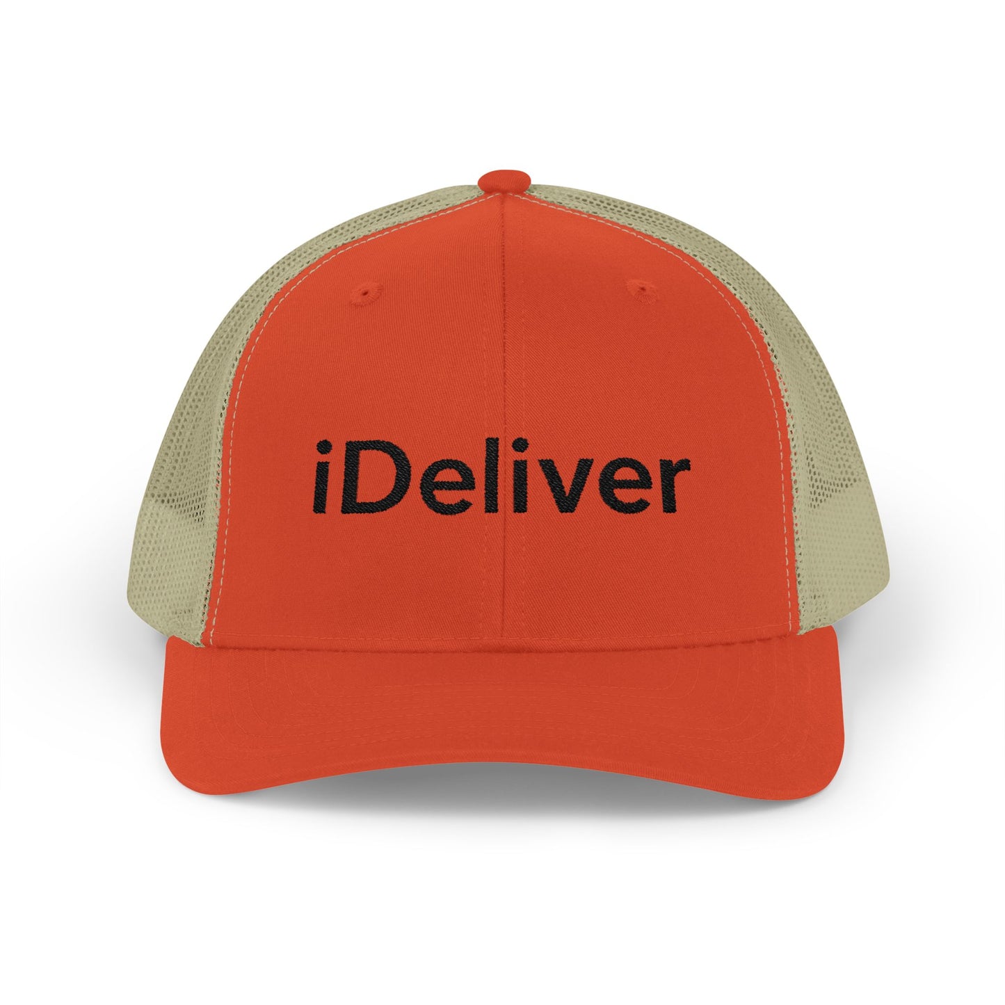 The iDeliver Stylish Snapback Trucker Cap for Delivery Enthusiasts, Adjustable Cap, Outdoor Cap, Casual Accessory, Gift for Delivery Drivers