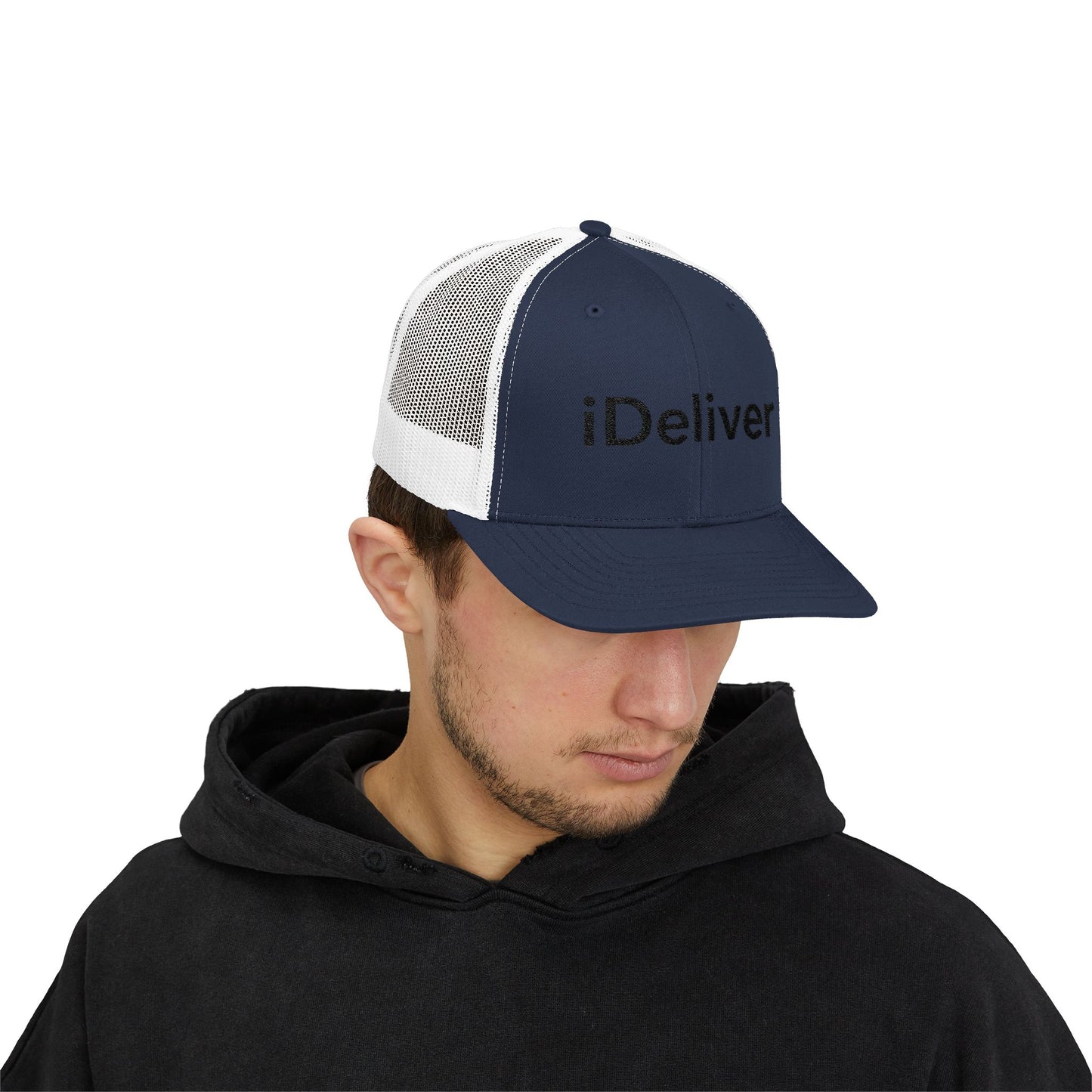 Copy of The iDeliver Stylish Snapback Trucker Cap for Delivery Enthusiasts, Adjustable Cap, Outdoor Cap, Casual Accessory, Gift for Delivery Drivers