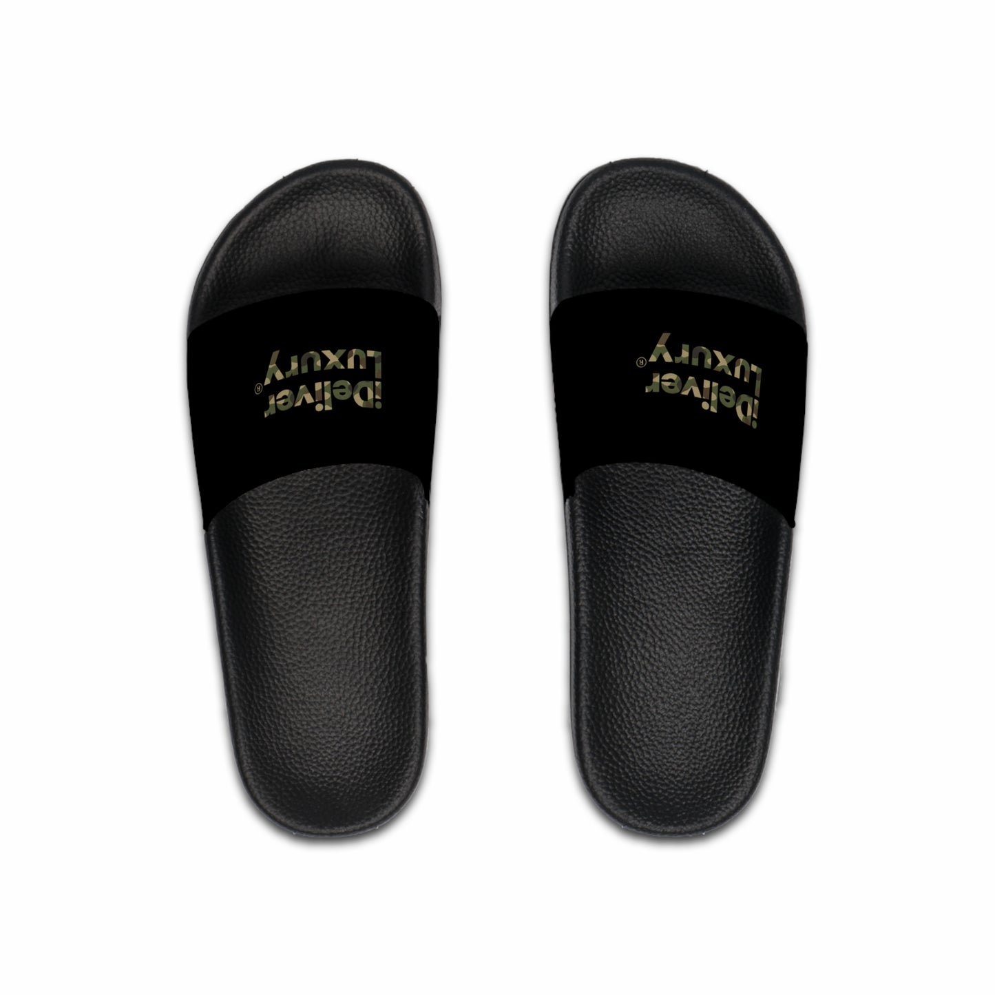 Camo iDeliver Theme, Casual Footwear, Summer Vibes, Perfect for Beach Days, Comfortable Indoor/Outdoor Slippers, Gift for Him