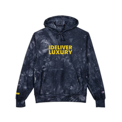 iDeliver Tie-Dye Hoodie with 'Ideal Luxury' Embroidery, Cozy Streetwear, Trendy Gift for Him/Her, Perfect for Casual Outings or Relaxation