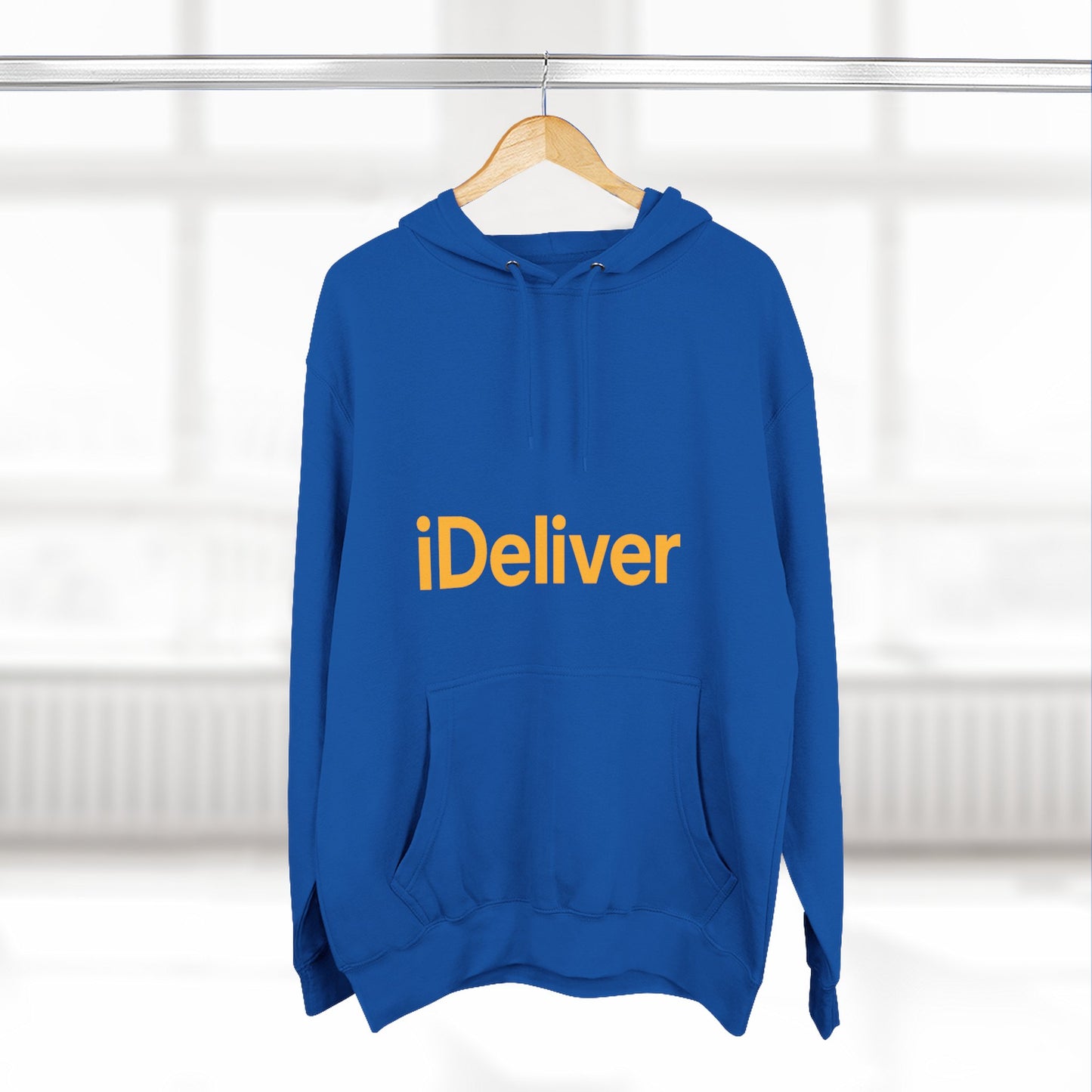 iDeliver Three-Panel Fleece Hoodie, Cozy Sweatshirt for Delivery Lovers, Gift for Birthdays, Holidays, Casual Wear, Streetwear Style