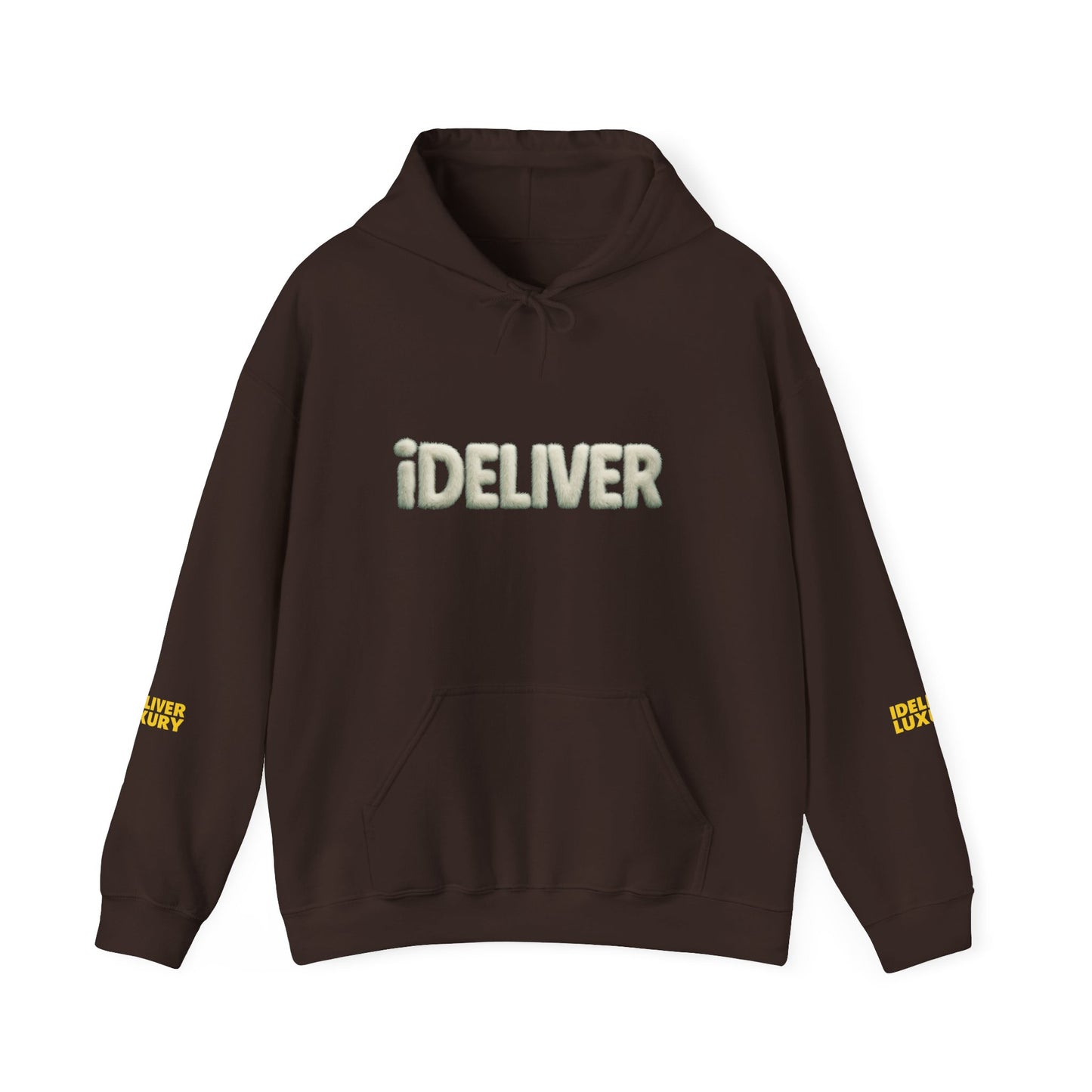 Stylish iDeliver ™ Hooded Sweatshirt with Unique iDELIVER Design – Perfect for Casual Outings, Gifts, or Everyday Comfort