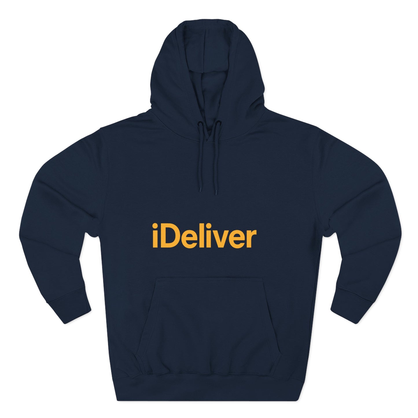 iDeliver Three-Panel Fleece Hoodie, Cozy Sweatshirt for Delivery Lovers, Gift for Birthdays, Holidays, Casual Wear, Streetwear Style