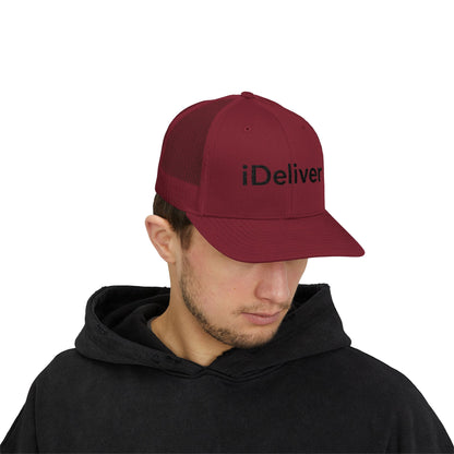 Copy of The iDeliver Stylish Snapback Trucker Cap for Delivery Enthusiasts, Adjustable Cap, Outdoor Cap, Casual Accessory, Gift for Delivery Drivers
