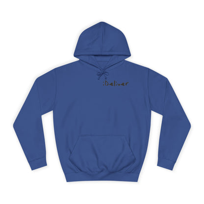 Unisex iDeliver Streetwear, College Hoodie - iDeliver, Cozy College Apparel, Student Gift Idea, Casual Streetwear, Perfect for Study Sessions