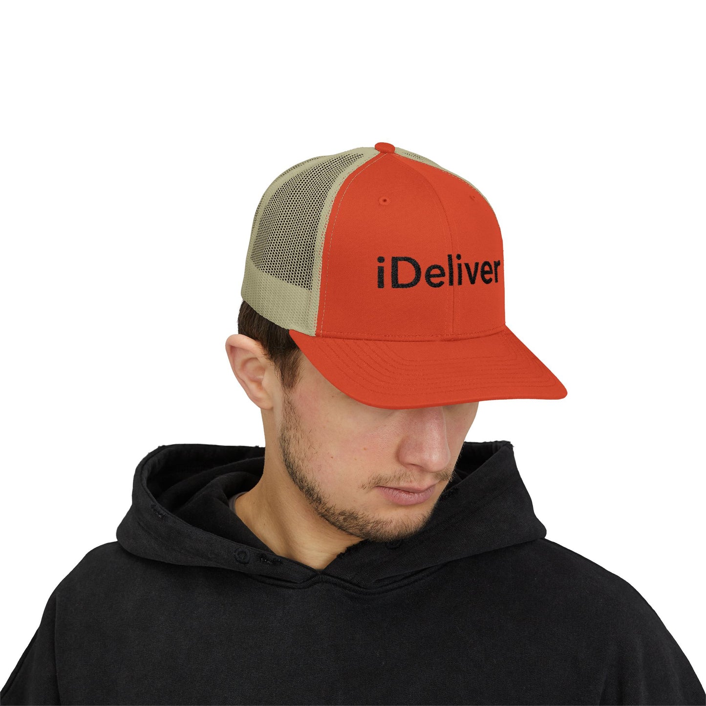 Copy of The iDeliver Stylish Snapback Trucker Cap for Delivery Enthusiasts, Adjustable Cap, Outdoor Cap, Casual Accessory, Gift for Delivery Drivers