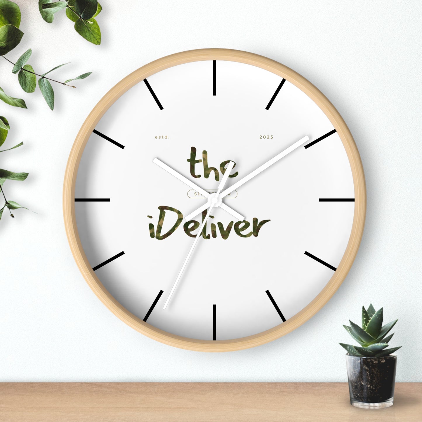 iDeliver™ Stylish Wall Clock with iDeliver Design | Modern Home Decor, Gift for Housewarming, Minimalist Clock, Unique Wall Art, Timepiece