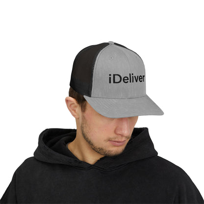 Copy of The iDeliver Stylish Snapback Trucker Cap for Delivery Enthusiasts, Adjustable Cap, Outdoor Cap, Casual Accessory, Gift for Delivery Drivers