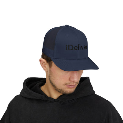 Copy of The iDeliver Stylish Snapback Trucker Cap for Delivery Enthusiasts, Adjustable Cap, Outdoor Cap, Casual Accessory, Gift for Delivery Drivers