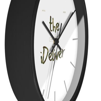iDeliver™ Stylish Wall Clock with iDeliver Design | Modern Home Decor, Gift for Housewarming, Minimalist Clock, Unique Wall Art, Timepiece