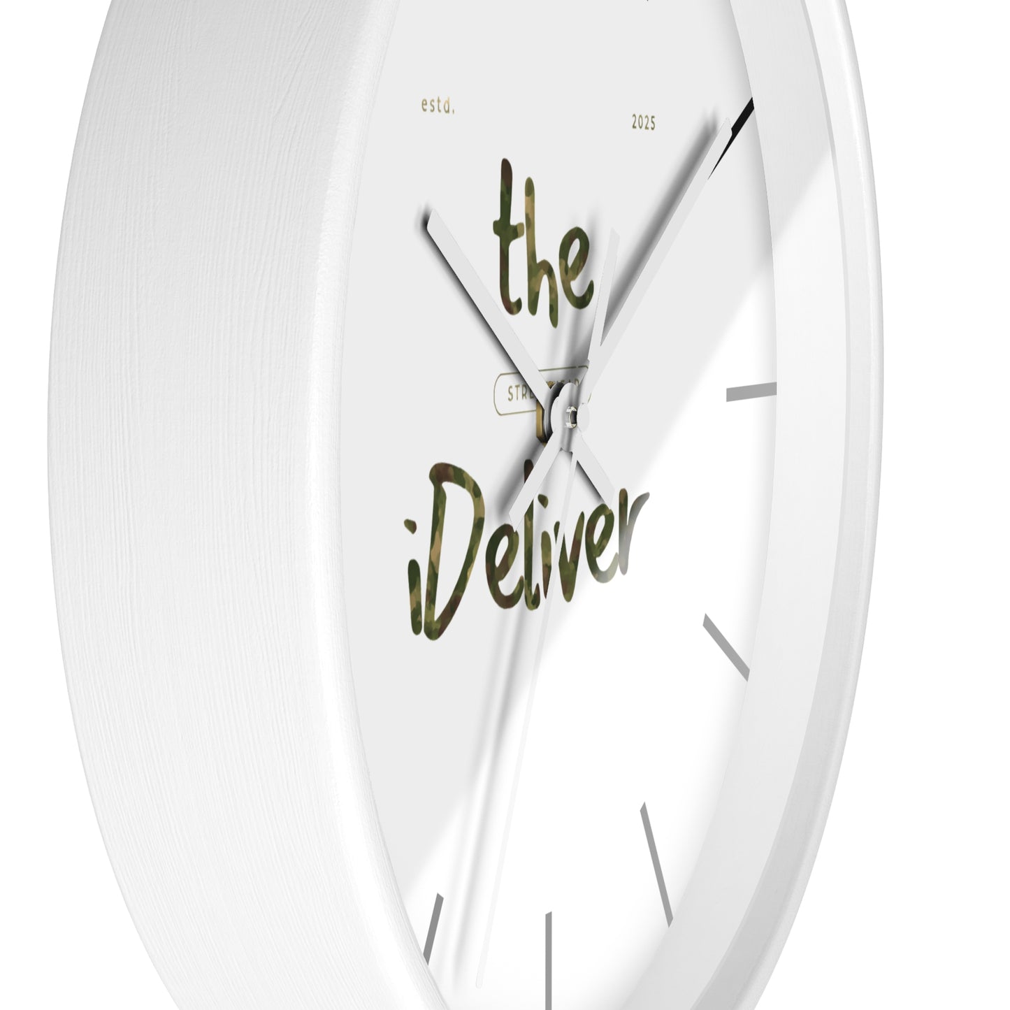 iDeliver™ Stylish Wall Clock with iDeliver Design | Modern Home Decor, Gift for Housewarming, Minimalist Clock, Unique Wall Art, Timepiece