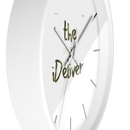 iDeliver™ Stylish Wall Clock with iDeliver Design | Modern Home Decor, Gift for Housewarming, Minimalist Clock, Unique Wall Art, Timepiece