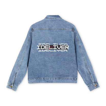 The iDeliver Stylish Men's Denim Jacket with Unique Design, Casual Wear, Street Style Jacket, That Screams Luxury Gift for Him, Cool Denim Outerwear