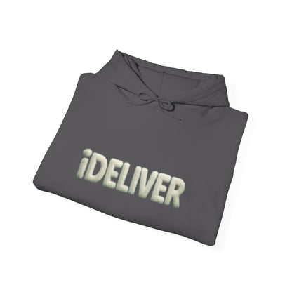 Stylish iDeliver ™ Hooded Sweatshirt with Unique iDELIVER Design – Perfect for Casual Outings, Gifts, or Everyday Comfort