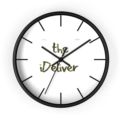 iDeliver™ Stylish Wall Clock with iDeliver Design | Modern Home Decor, Gift for Housewarming, Minimalist Clock, Unique Wall Art, Timepiece