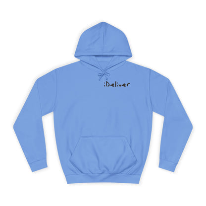 Unisex iDeliver Streetwear, College Hoodie - iDeliver, Cozy College Apparel, Student Gift Idea, Casual Streetwear, Perfect for Study Sessions