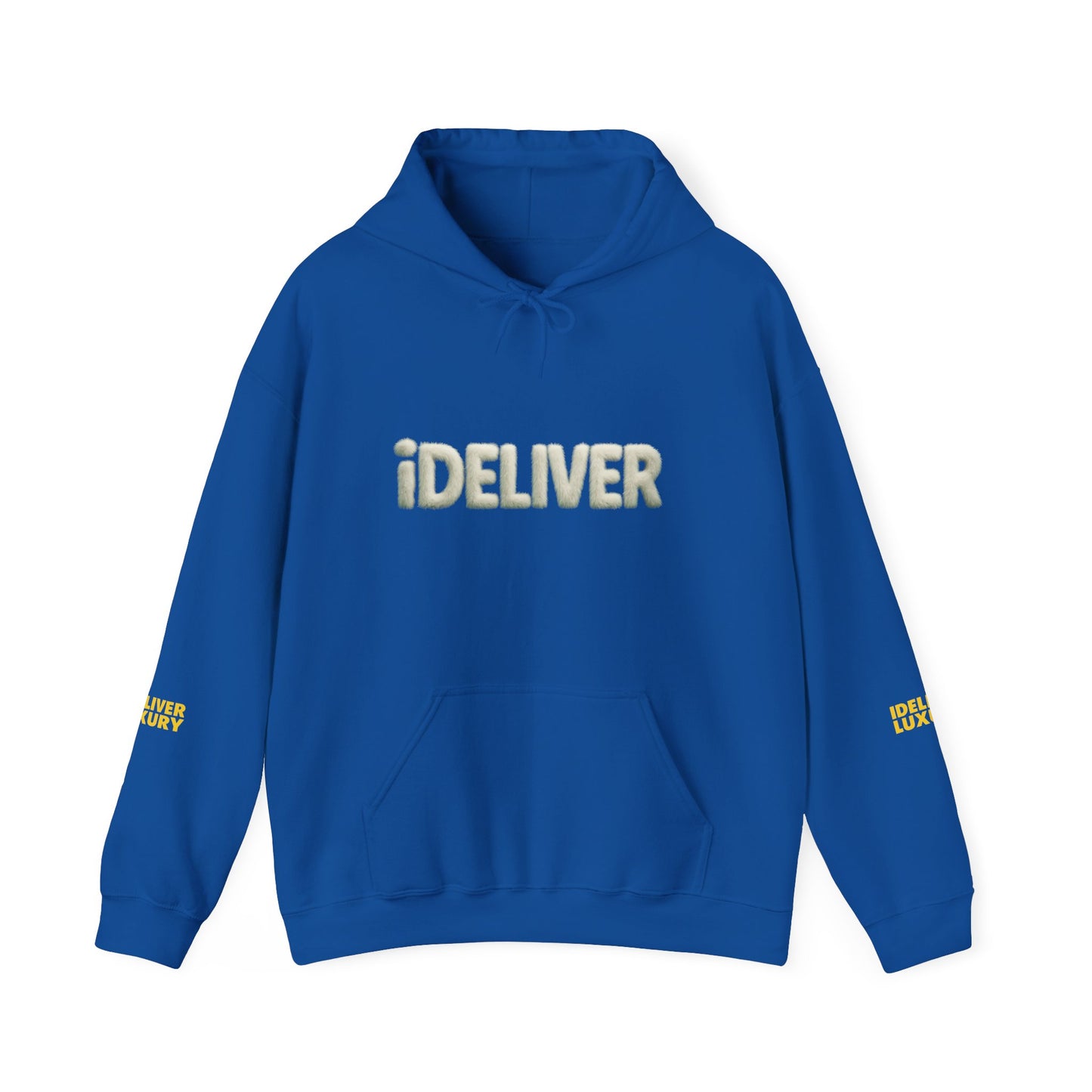 Stylish iDeliver ™ Hooded Sweatshirt with Unique iDELIVER Design – Perfect for Casual Outings, Gifts, or Everyday Comfort
