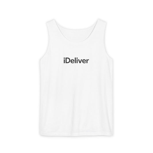 iDeliver Unisex Garment-Dyed Tank Top, Casual Summer Top, Gift for Her, Beachwear, Comfortable Workout Shirt