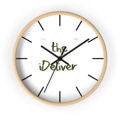 iDeliver™ Stylish Wall Clock with iDeliver Design | Modern Home Decor, Gift for Housewarming, Minimalist Clock, Unique Wall Art, Timepiece