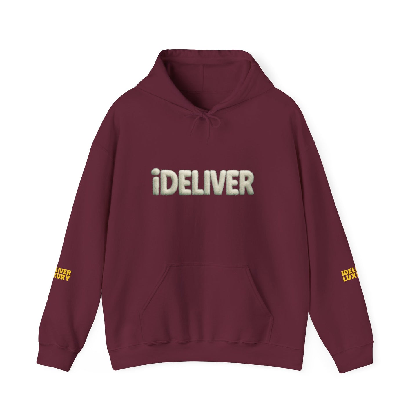 Stylish iDeliver ™ Hooded Sweatshirt with Unique iDELIVER Design – Perfect for Casual Outings, Gifts, or Everyday Comfort