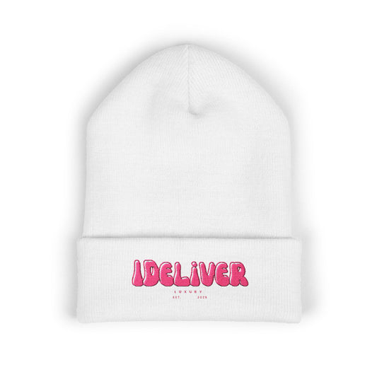 Embroidered iDeliver Custom Classic Cuffed Beanie - Cozy Winter Hat, Gift for Him/Her, Fashion Accessory, Casual Style, Customizable Cap