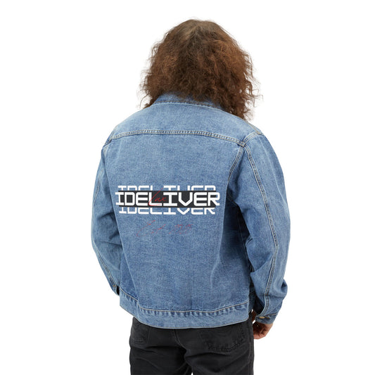 The iDeliver Stylish Men's Denim Jacket with Unique Design, Casual Wear, Street Style Jacket, That Screams Luxury Gift for Him, Cool Denim Outerwear