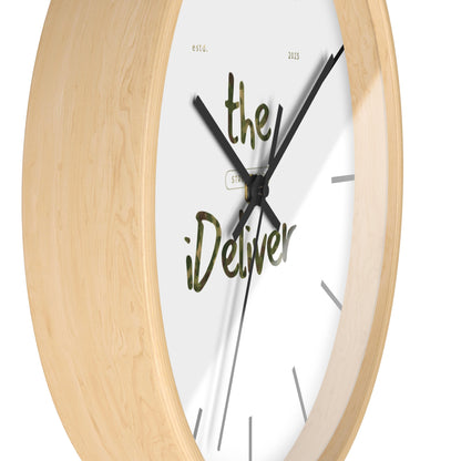 iDeliver™ Stylish Wall Clock with iDeliver Design | Modern Home Decor, Gift for Housewarming, Minimalist Clock, Unique Wall Art, Timepiece
