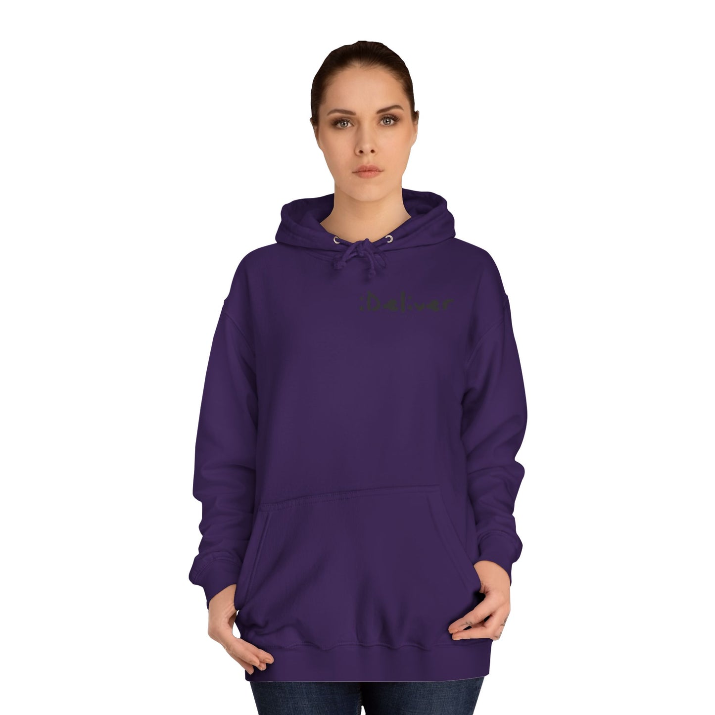 Unisex iDeliver Streetwear, College Hoodie - iDeliver, Cozy College Apparel, Student Gift Idea, Casual Streetwear, Perfect for Study Sessions