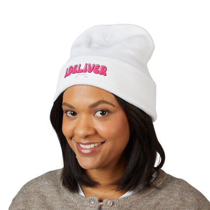 Embroidered iDeliver Custom Classic Cuffed Beanie - Cozy Winter Hat, Gift for Him/Her, Fashion Accessory, Casual Style, Customizable Cap