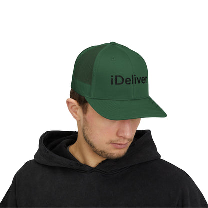 Copy of The iDeliver Stylish Snapback Trucker Cap for Delivery Enthusiasts, Adjustable Cap, Outdoor Cap, Casual Accessory, Gift for Delivery Drivers