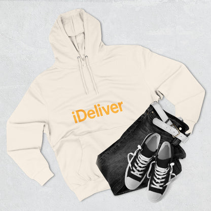 iDeliver Three-Panel Fleece Hoodie, Cozy Sweatshirt for Delivery Lovers, Gift for Birthdays, Holidays, Casual Wear, Streetwear Style