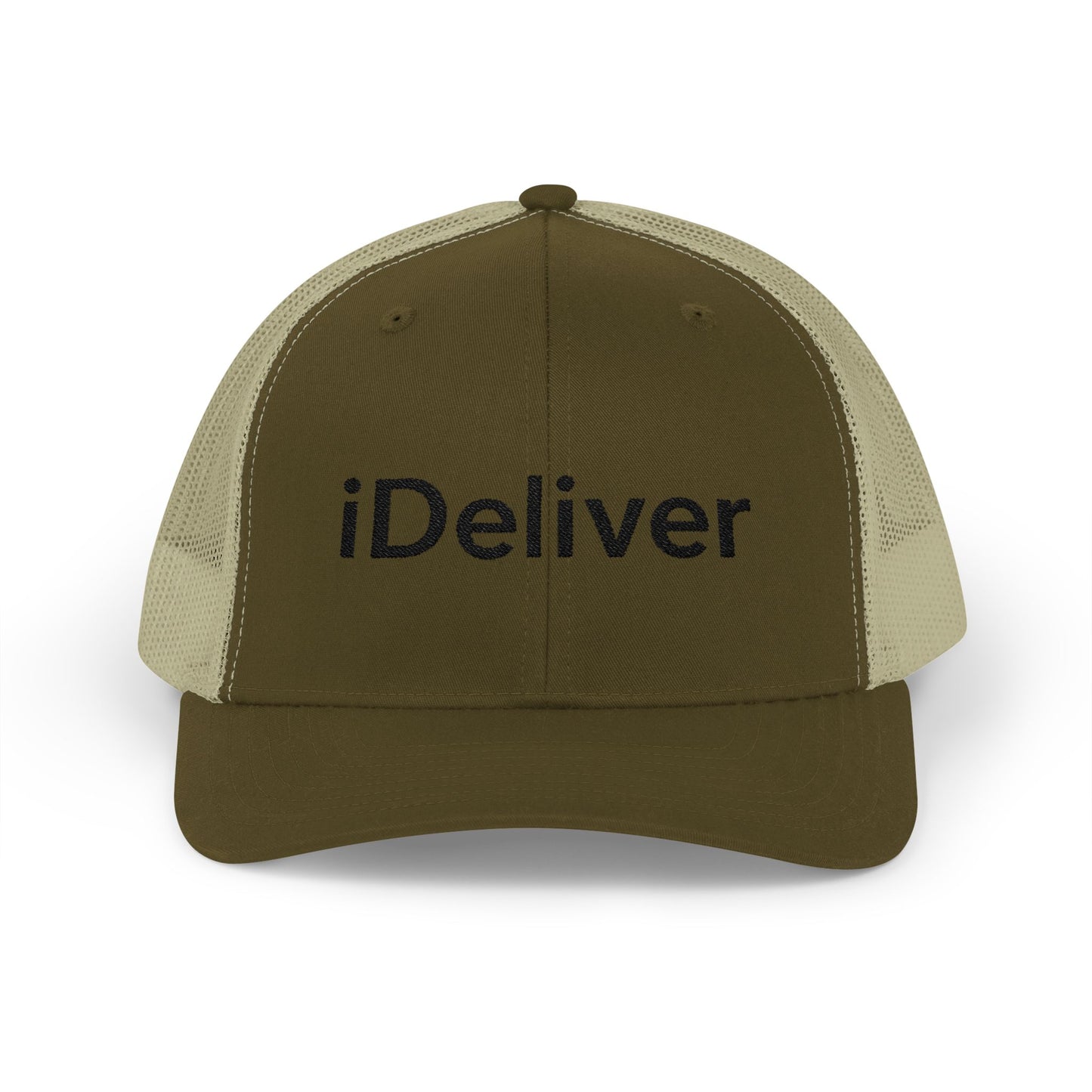 The iDeliver Stylish Snapback Trucker Cap for Delivery Enthusiasts, Adjustable Cap, Outdoor Cap, Casual Accessory, Gift for Delivery Drivers