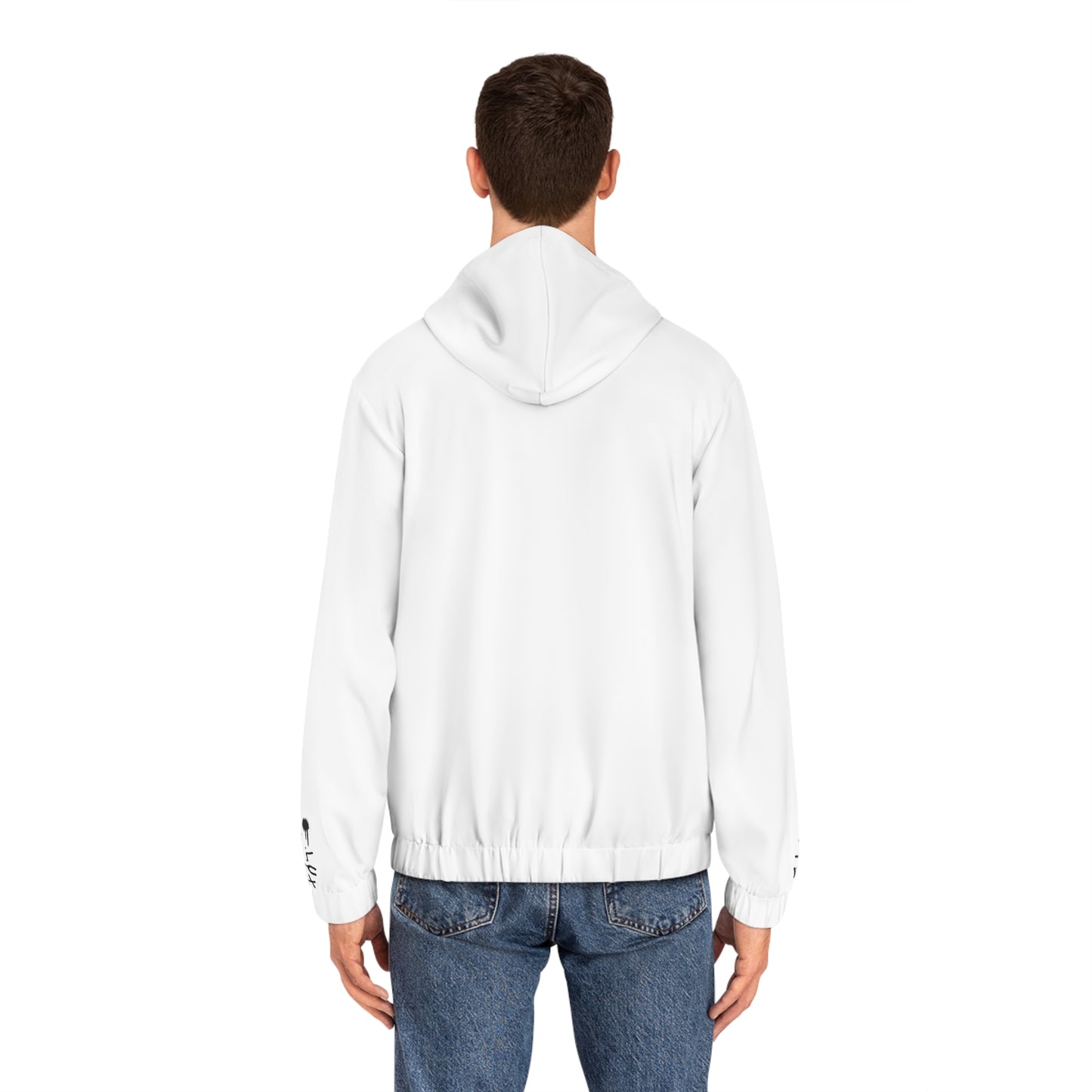 Trademarked iDeliver® Men's Full-Zip Hoodie - Modern AOP, Stylish Zip-Up Jacket, Cozy Activewear, Perfect for Gift Giving, Casual Style