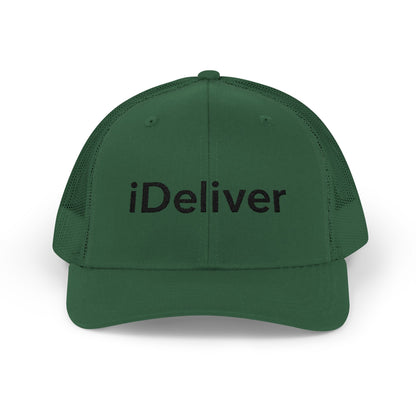 The iDeliver Stylish Snapback Trucker Cap for Delivery Enthusiasts, Adjustable Cap, Outdoor Cap, Casual Accessory, Gift for Delivery Drivers
